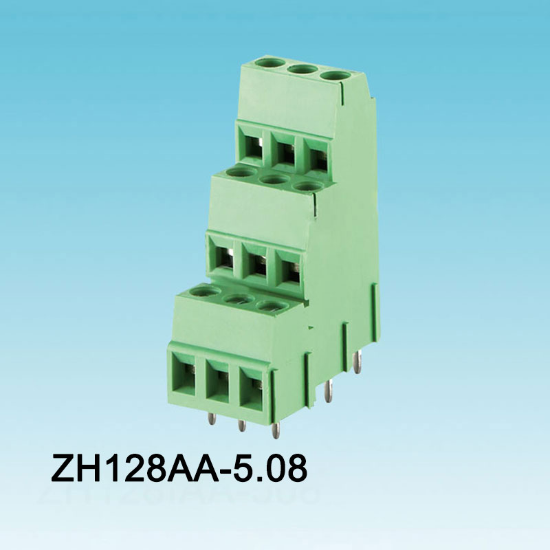 128 Đầu nối vít PCB mối nối phía trước